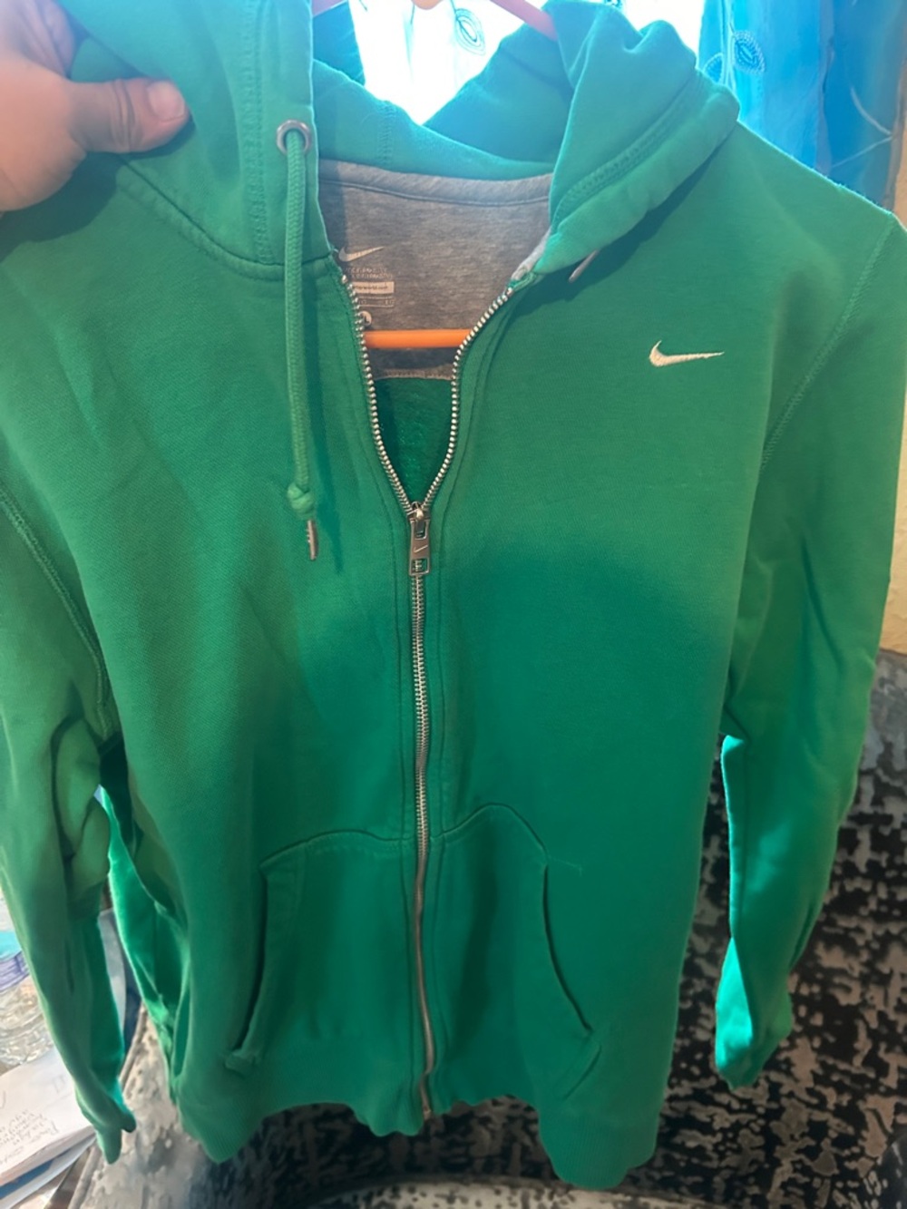 Nike Green Kids Zip Hoodie